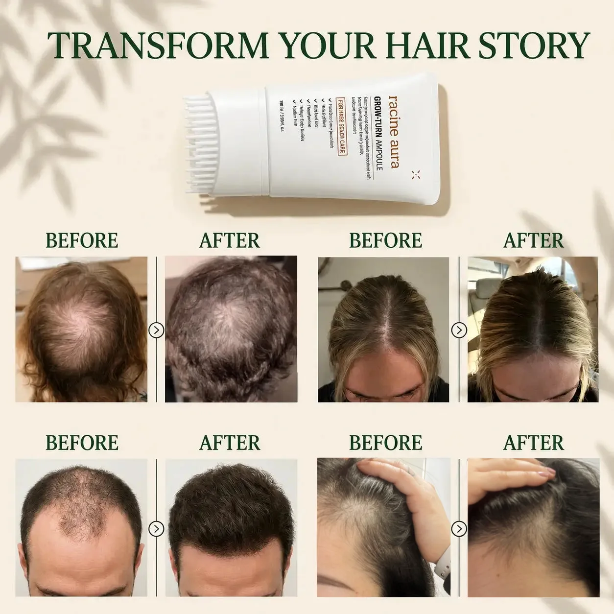 Grow Turn Hair Serum with Brush 100ml